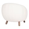 Set křesla a podnožky Savona, bílý, 76×80×68 cm / 60×50×37 cm – House Nordic