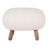 Set křesla a podnožky Savona, bílý, 76×80×68 cm / 60×50×37 cm – House Nordic