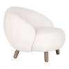 Set křesla a podnožky Savona, bílý, 76×80×68 cm / 60×50×37 cm – House Nordic