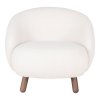 Set křesla a podnožky Savona, bílý, 76×80×68 cm / 60×50×37 cm – House Nordic