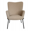 VÝPRODEJ: Křeslo Glasgow, bouclé, hnědé, 69,5×78,5×98 cm – House Nordic