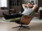 Kožené otočné relaxační křeslo BALANCE